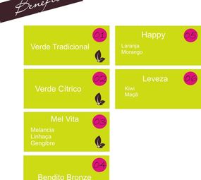 Benefit Foods - Cardápio Sucos